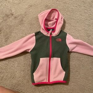 Toddler girls NorthFace fleece zip up jacket